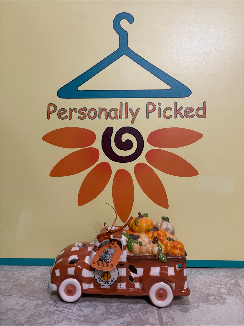 Blue Sky Clayworks FALL TRUCK Tealight Holder
